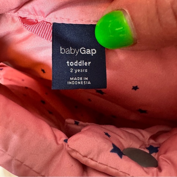 GAP Pink and Black Quilted Puffer Vest - Picture 2 of 9